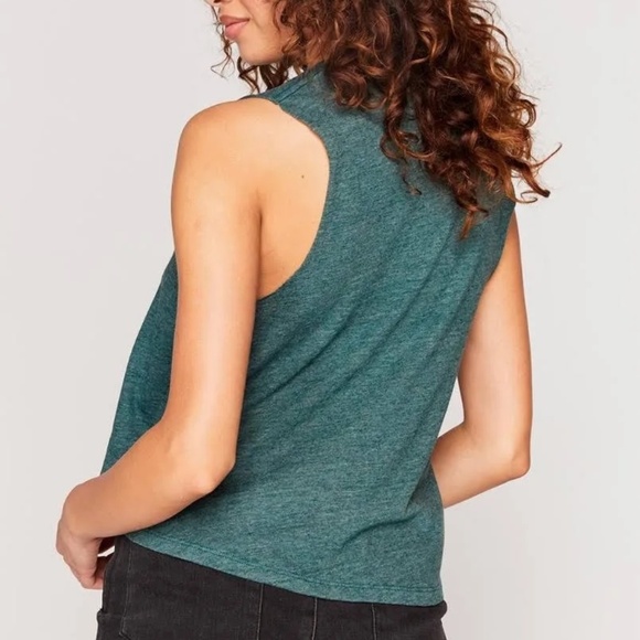 Spiritual Gangster dark blue 'Amor Crop Tank' - Picture 6 of 8